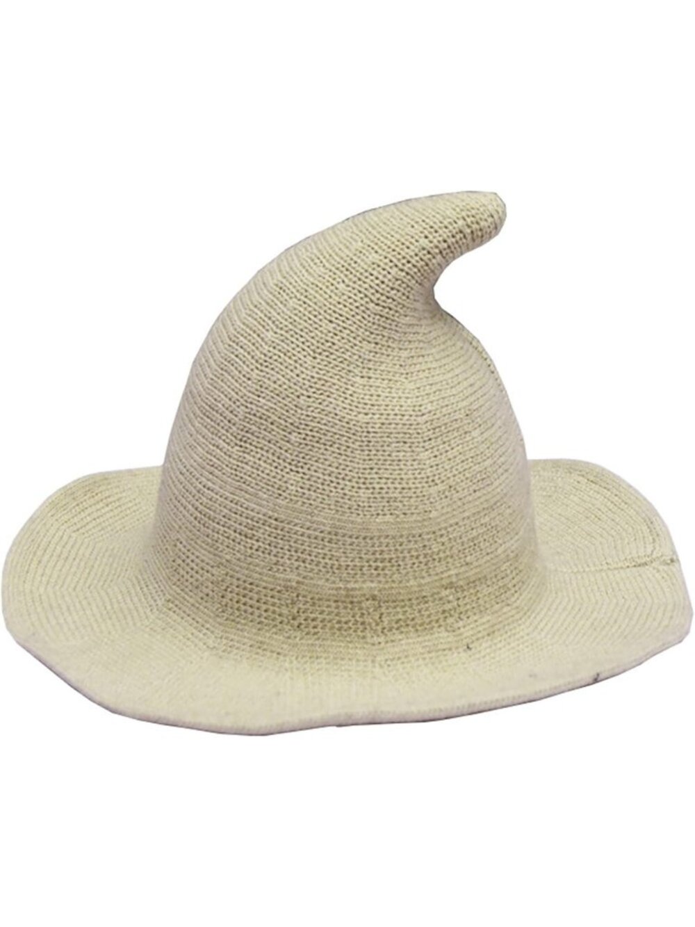 🎃Kid's Wool Witch Hat Wide Brim Spire Knitted Cap Beige Halloween Party Decor